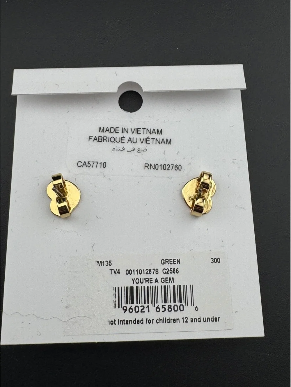Kate Spade New York Green Crystal Stud Earrings